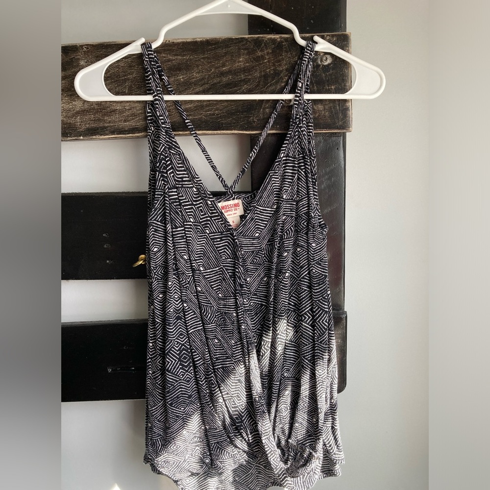 Black and White Patterned Blouse